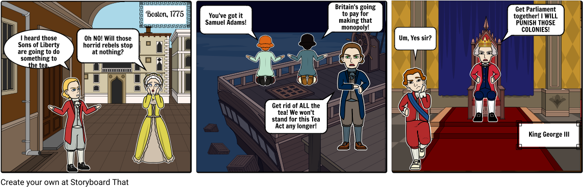 Boston Tea Party - Cartoon (1164x385), Png Download