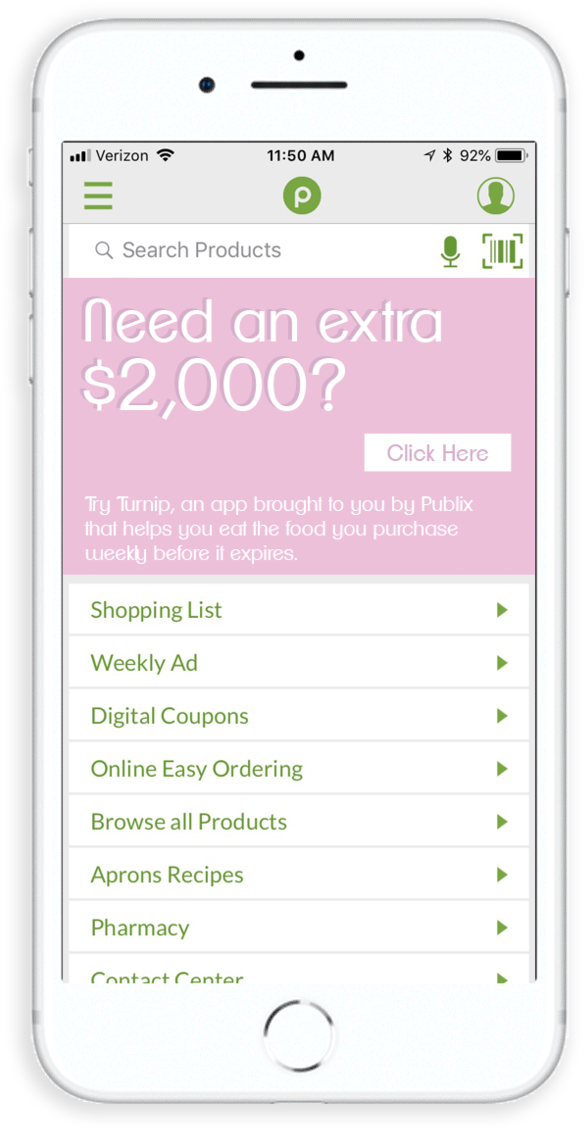 Publix App Ad - Iphone (1000x1176), Png Download