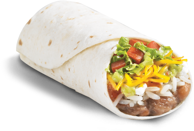 8 Layer Veggie Burrito - 8 Layer Veggie Del Taco (860x480), Png Download