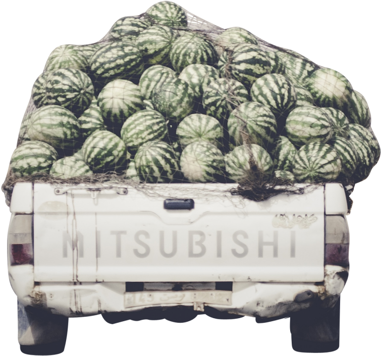 Load Of Watermelons In Mistubishi Pick-up Png Image - Cherimoya (1680x1680), Png Download