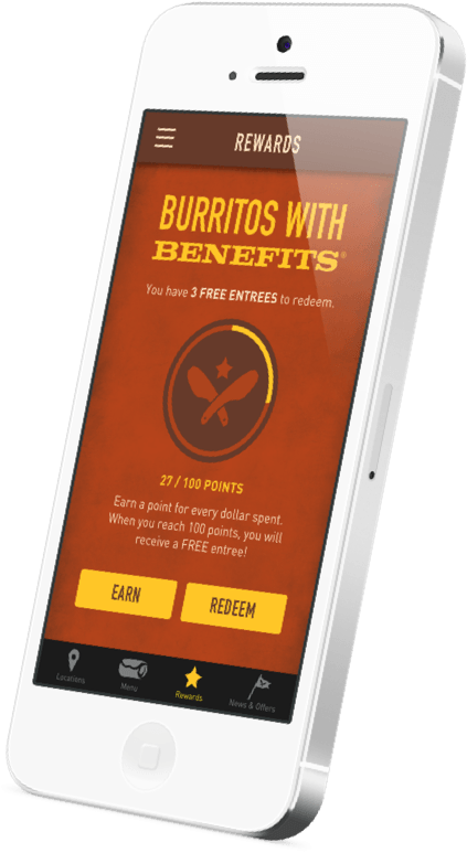 Iphone With Burritos With Benefits App Screen - Mobile Phone (423x773), Png Download