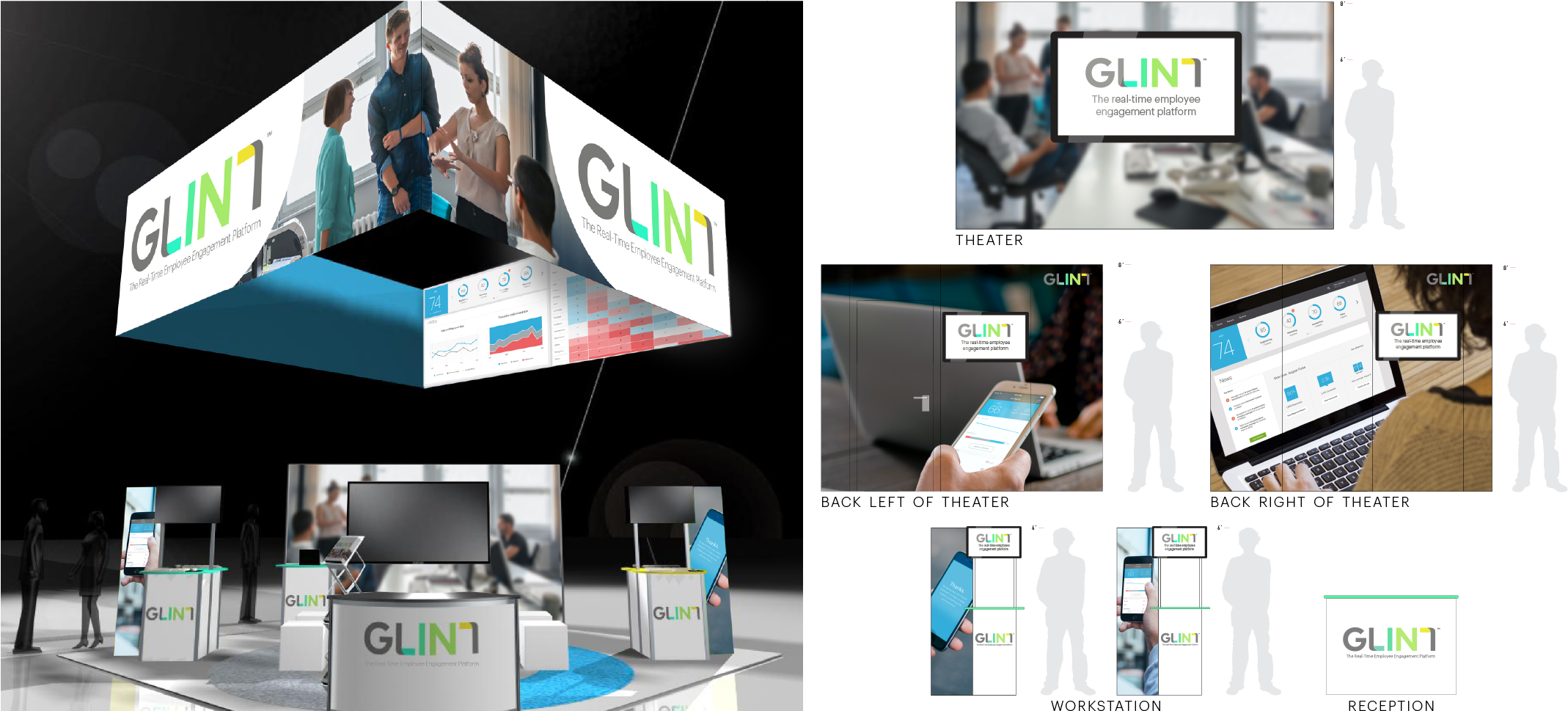 Glint Tradeshow Booth - Online Advertising (2146x988), Png Download