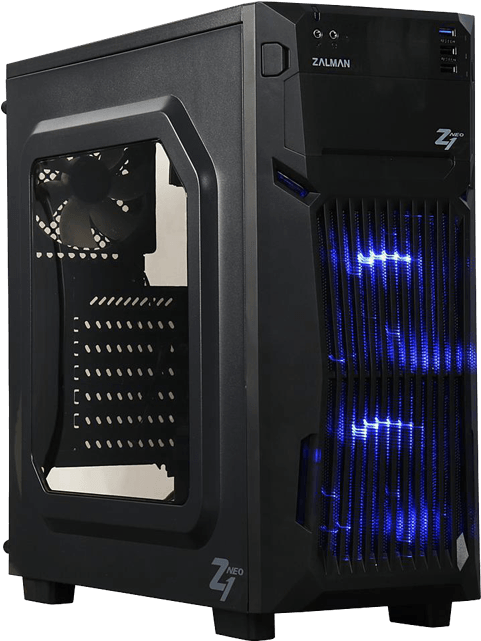 Z1 Neo W/ Window, No Psu, Atx, Black, Mid Tower Case - Computer Case (700x700), Png Download
