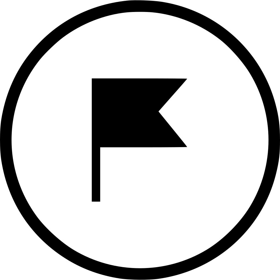 Flag Pointer Location Place Point Comments - Volkswagen (980x982), Png Download