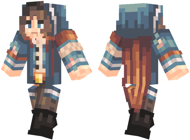 Wanderer - Fantasy Boy Minecraft Skin (804x576), Png Download