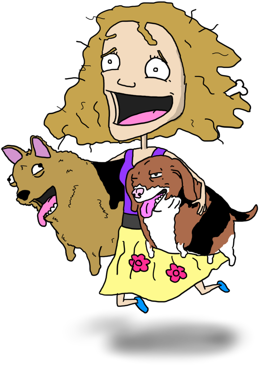 The Dog Girl Illustration - Dog (1200x1200), Png Download