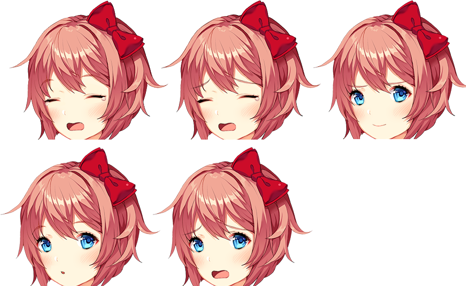 Little Talk Days Sayori' Face Ddlcmods - Sayori Sprites (960x960), Png Download