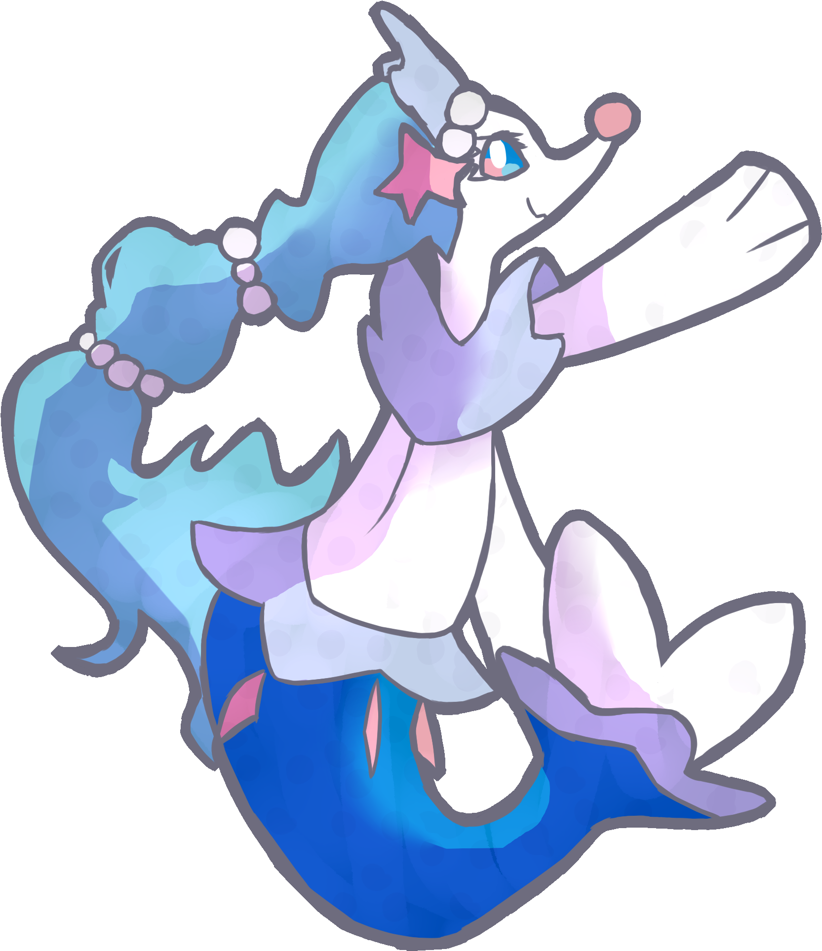 I Drew A Cute Primarina Wanted To Share It Here [oc] - Cartoon (1924x1964), Png Download