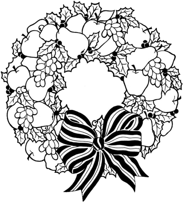 Gallery Christmas Wreath Coloring Sheet - Mandalas Navideños Para Colorear E Imprimir (588x650), Png Download