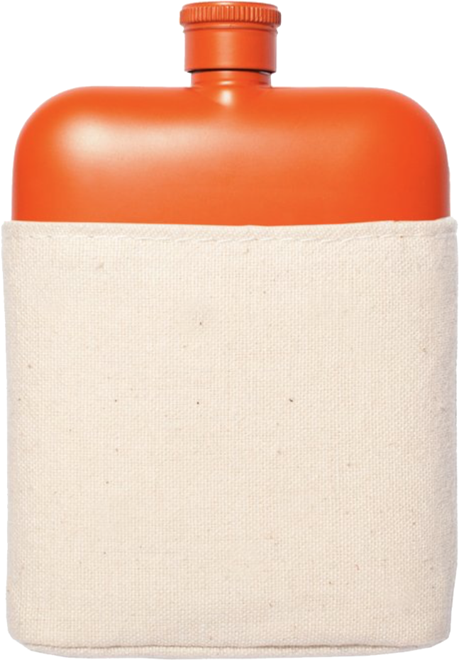 Orange Stainless Flask W/canvas Carrier - Water Bottle (1024x1280), Png Download