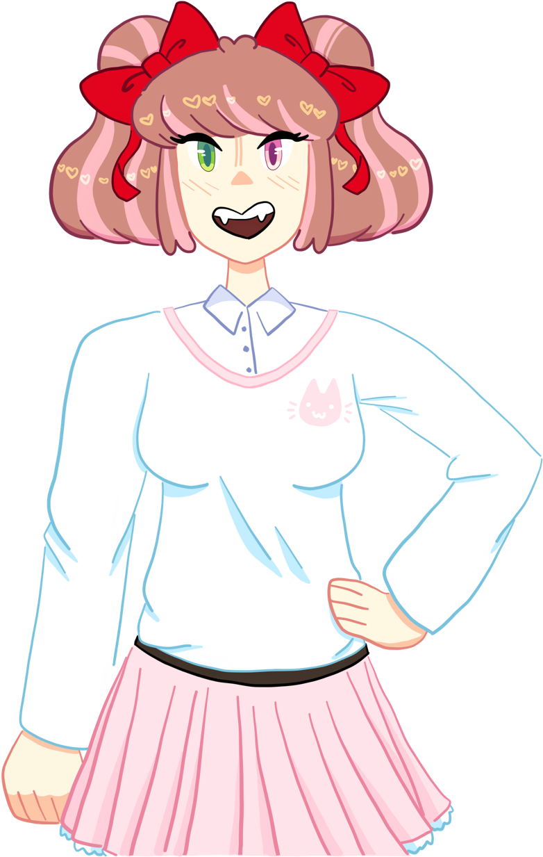 Doki Doki Literature Club Ddlc Sayori Ddlc Yuri Ddlc - Monika Fused Sayori (1006x1280), Png Download