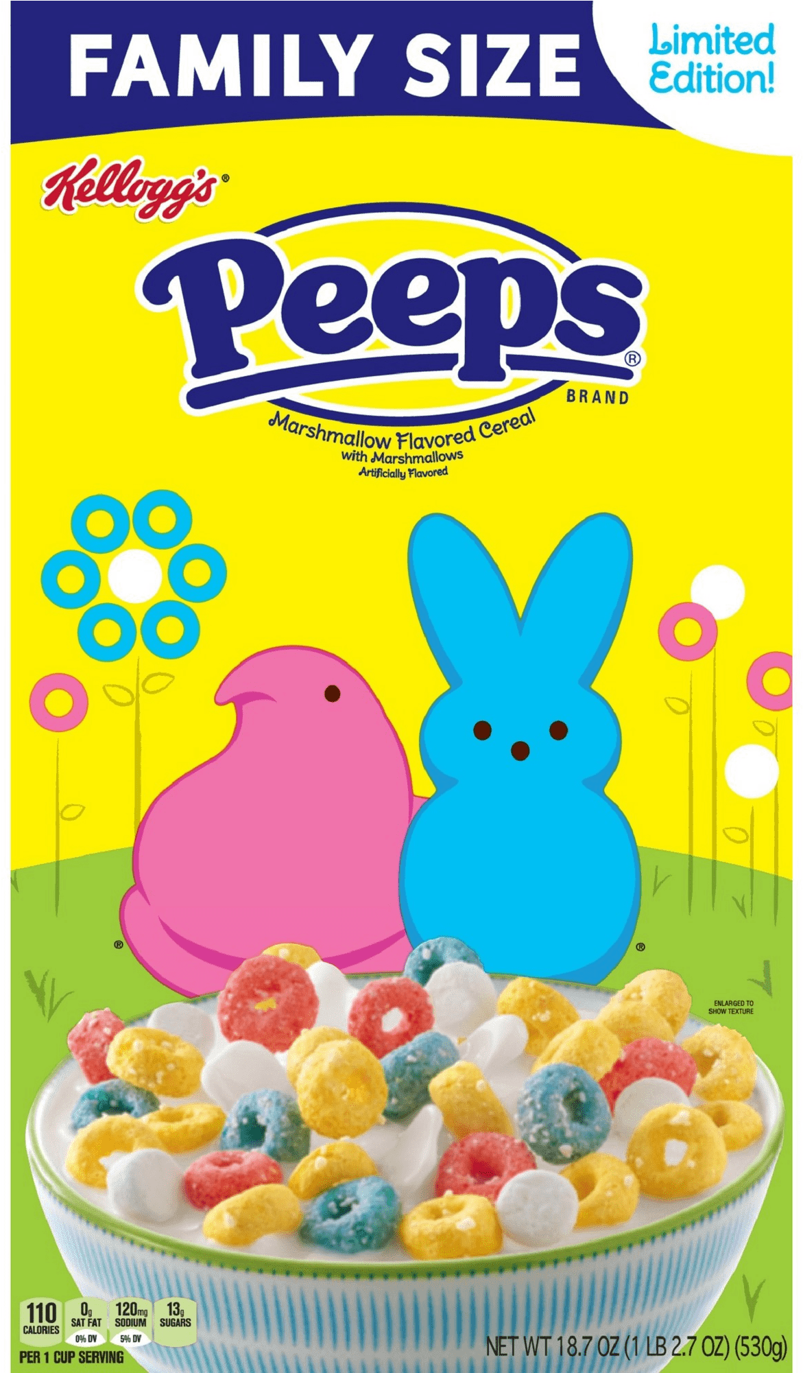 Kellogg's Limited Edition Peeps Cereal Buy Groceries - Peeps Cereal (2000x2000), Png Download