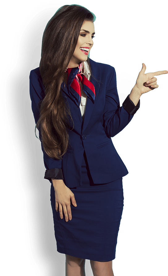 Become A Flight Attendant - Formal Wear (544x891), Png Download