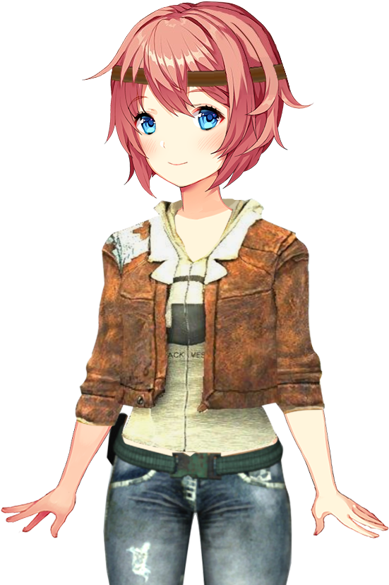 My Sayori X Alyx Vance Crossover - Doki Doki Literature Club! (960x960), Png Download