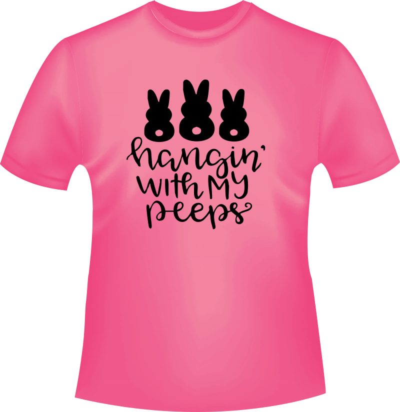 Hanging With My Peeps - T-shirt (800x824), Png Download