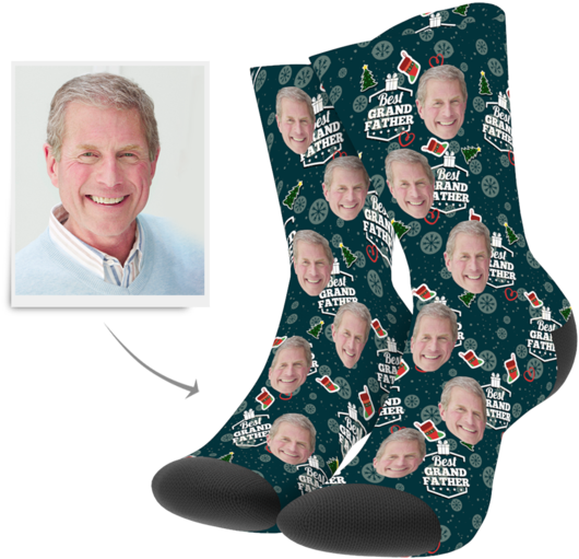 Christmas Custom Socks - Sock (600x600), Png Download