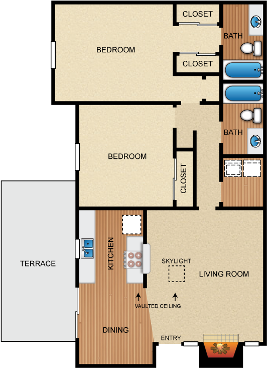 The Avalon - Floor Plan (750x750), Png Download