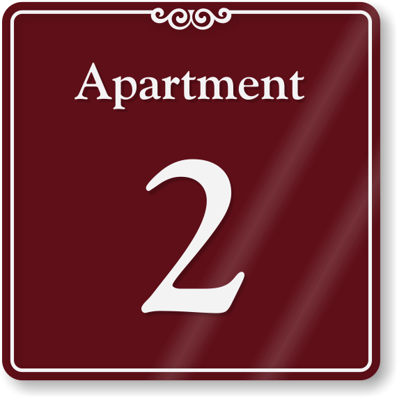 Apartment Number 2 Wall Sign - Do It Best (570x800), Png Download
