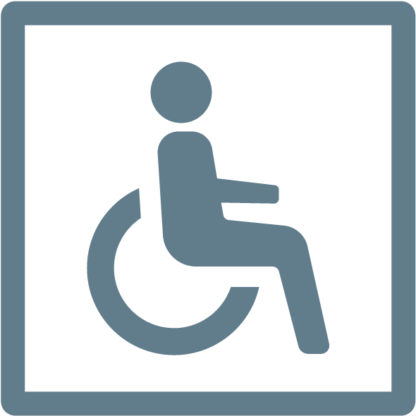 Features For Wheelchair Users - Sitting (726x726), Png Download
