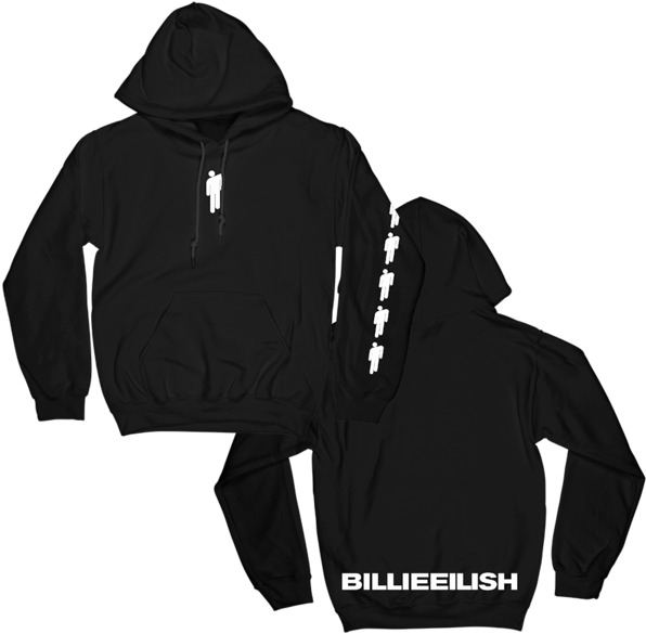 Black Hoodie - $40 - - Billie Eilish Merch Hoodie (600x600), Png Download