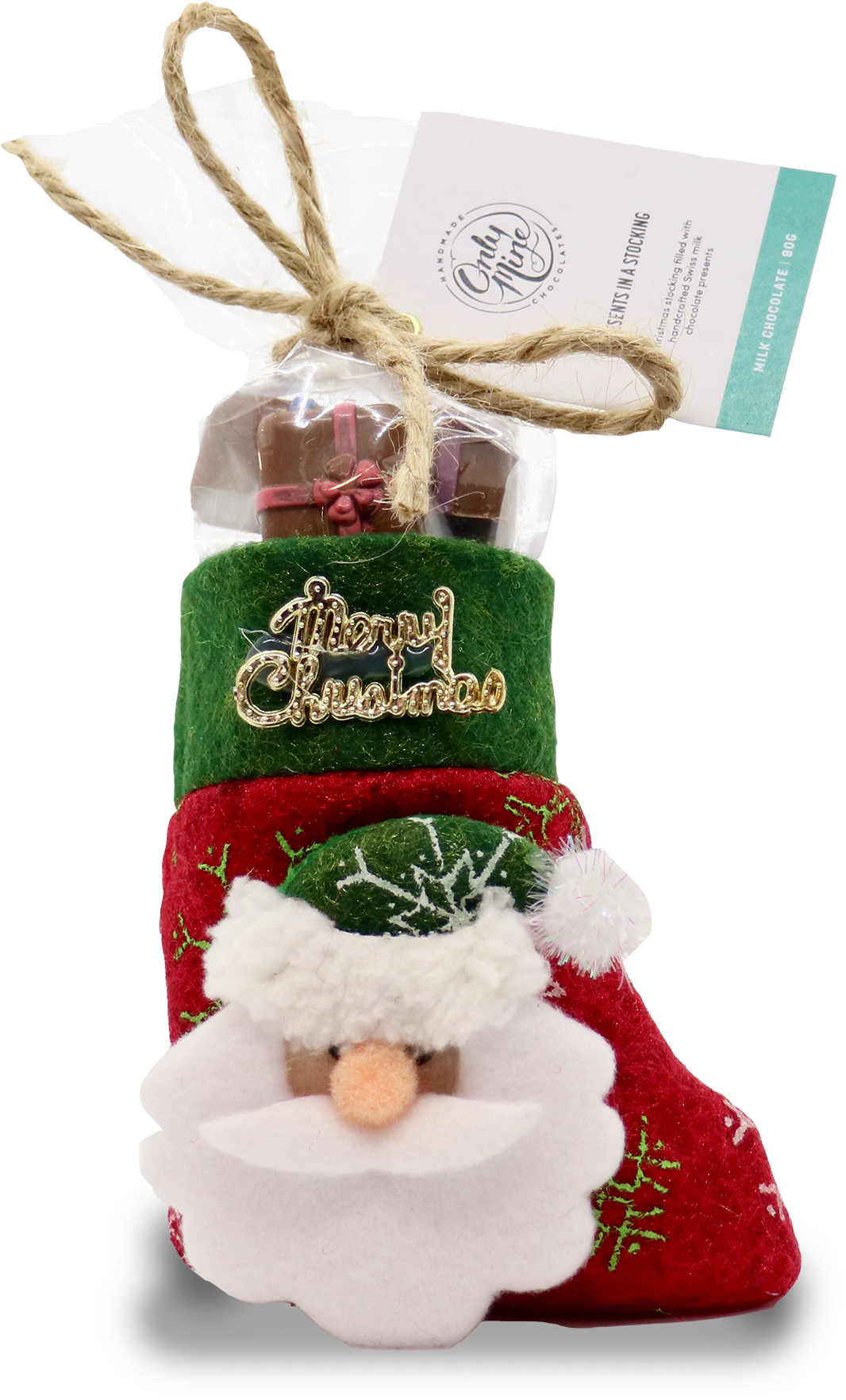 Milk Chocolate Presents In A Stocking - Christmas Stocking (2000x2000), Png Download