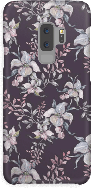 Flowers & Purple Case Galaxy S9 Plus - Mobile Phone Case (440x800), Png Download