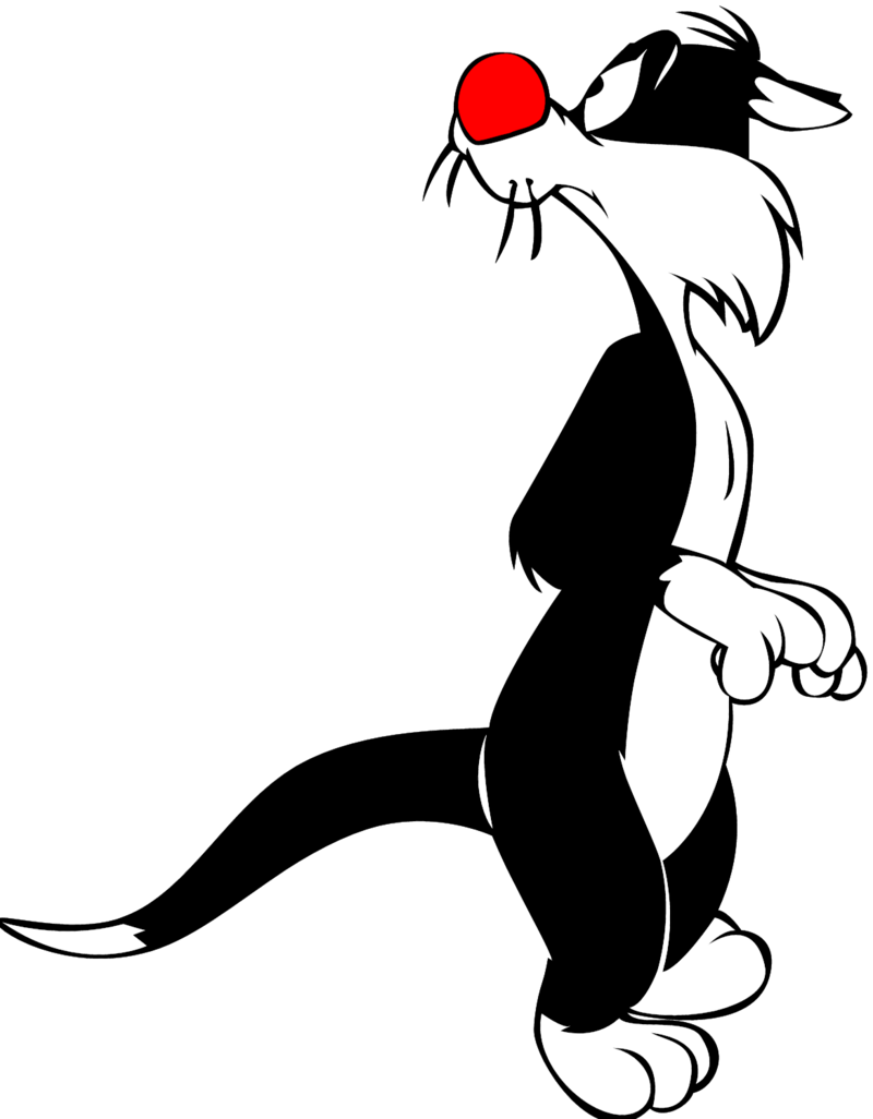 Render Autres Dessins Animés - Sylvester The Cat Scared (800x1026), Png Download
