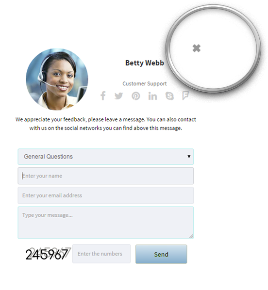 Wordpress Contact Form Displaycloseicon - Call Center Agent (960x600), Png Download