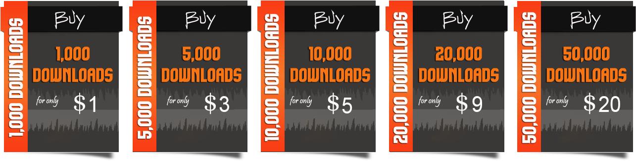 Buy Soundcloud Downloads - Buy Packages (1285x344), Png Download