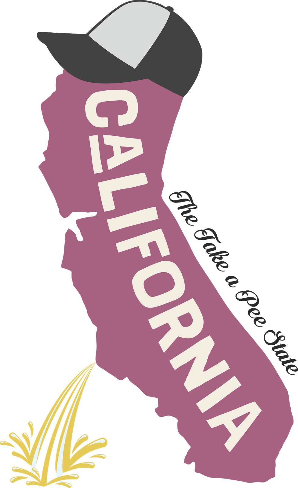 A Funny Outline Map Of California - Poster (976x1600), Png Download
