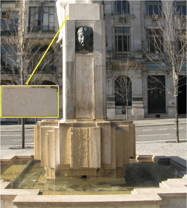 View Of The East Side Of The Pedestal Of The Youth - Stone Wall (850x715), Png Download