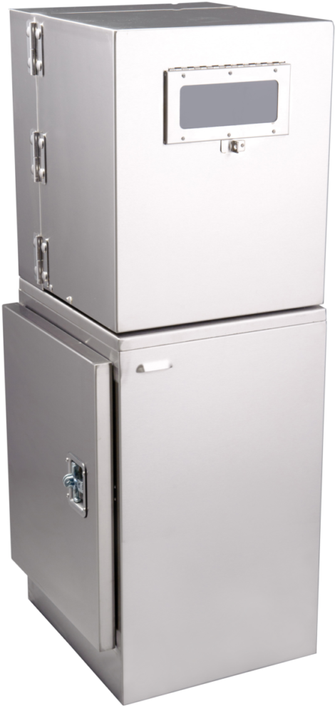 Stainless Steel Meter Pedestal - Refrigerator (490x1024), Png Download