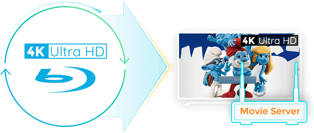 Dvdfab Movie Server Is An All In One Multimedia Playback - Blue Ray Disk Png Logo (1064x579), Png Download