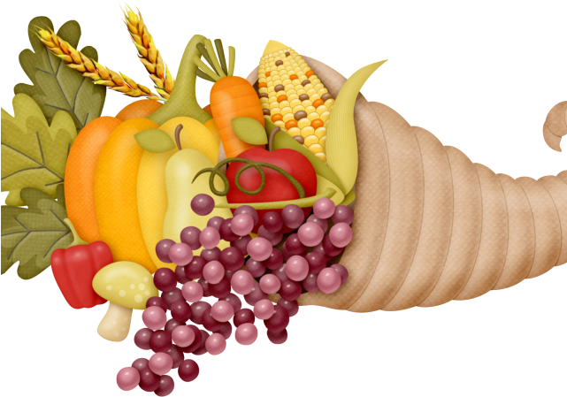 Cornucopia Clipart Thanksgiving Dinner - Small Thanksgiving Clip Art (640x480), Png Download