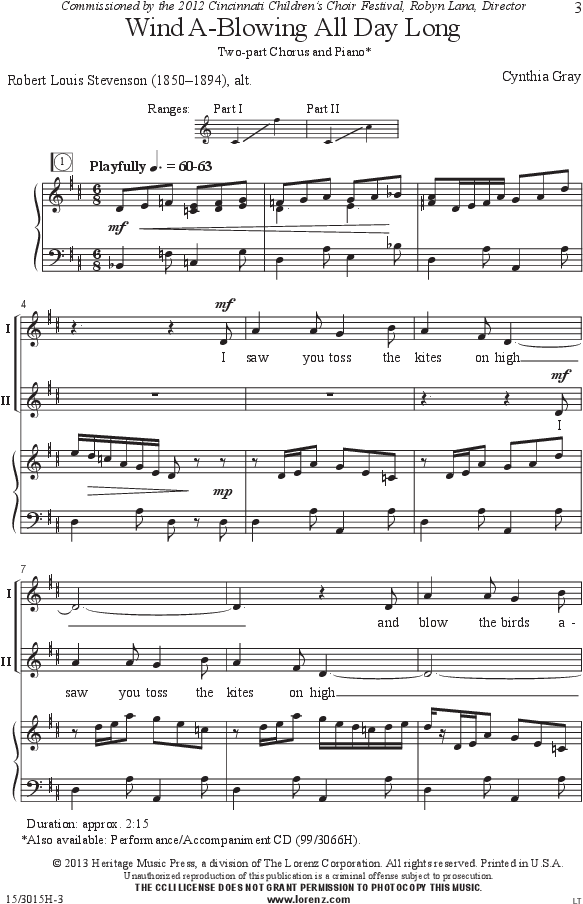 Wind A-blowing All Day Long Thumbnail - Crown Him With Many Crowns Satb (672x984), Png Download