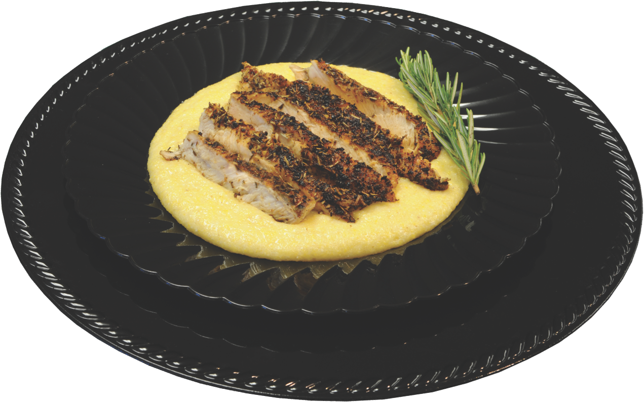 Picture Of Citrus Rosemary Chicken & Polenta - Delmonico Steak (1362x958), Png Download
