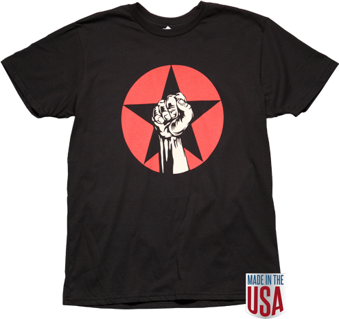 Rage Fist/star 2018 Itinerary Black Ss Tee - Active Shirt (500x682), Png Download