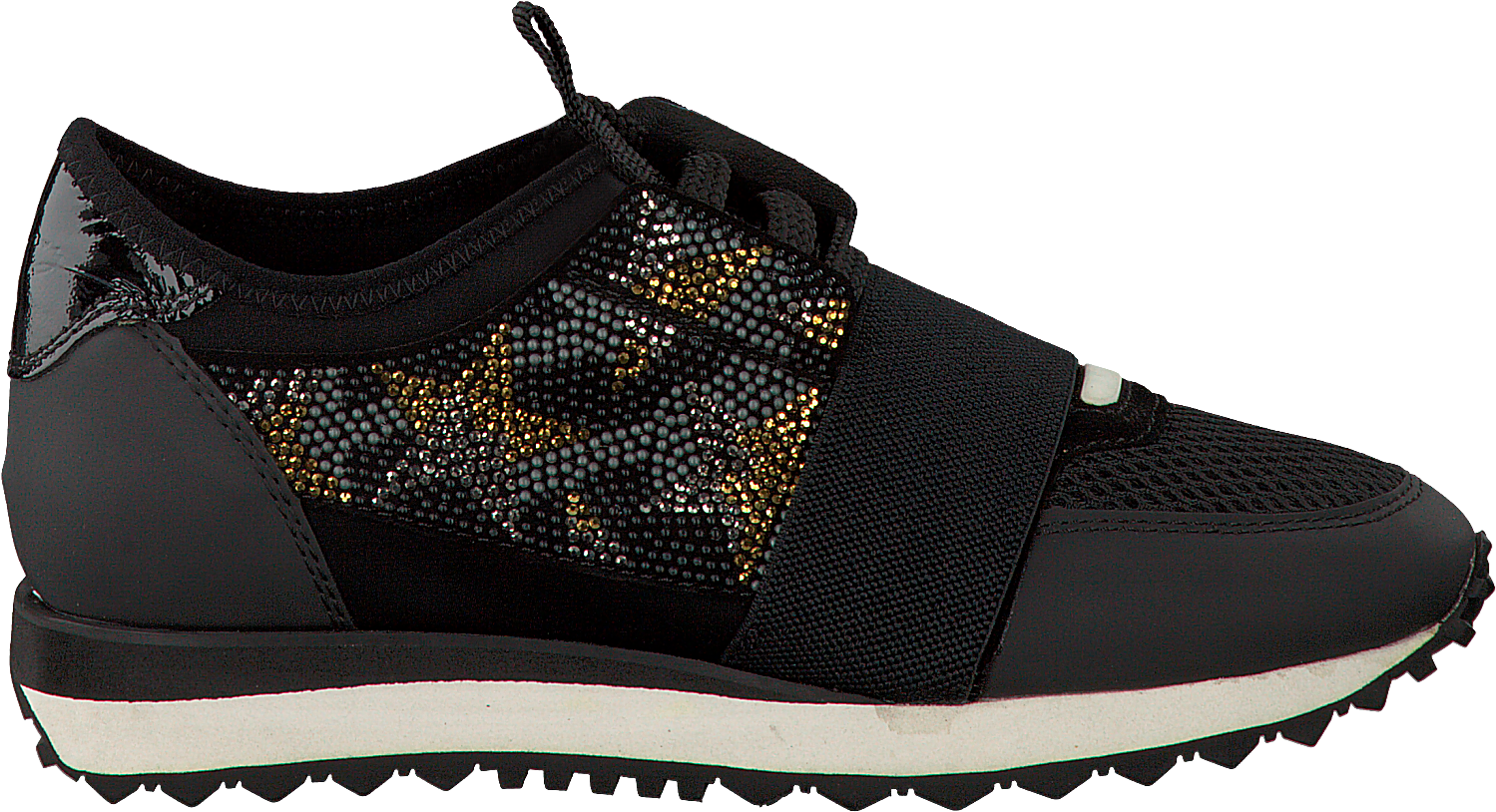 Black Lola Cruz Sneakers Deportivo Brillo Estrellas - Hiking Shoe (1500x827), Png Download