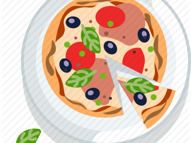 Meal Clipart Plate Food - Cartoon Italian Plates Icon Png (640x480), Png Download