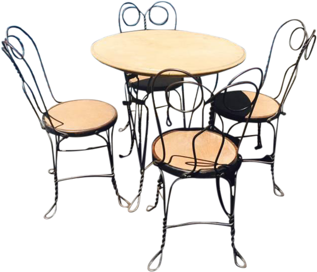 S Parlor Chairs And Table Set - Windsor Chair (701x601), Png Download