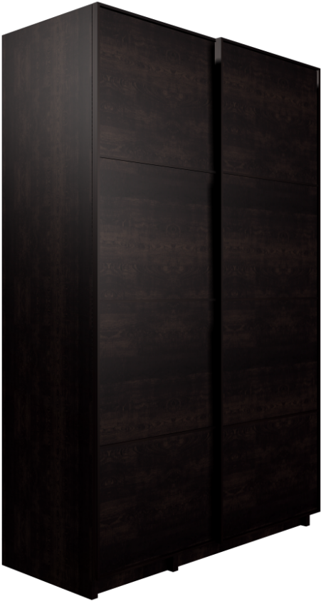 Wardrobe Closet Black Brown Wardrobe Closet - Cupboard (1000x1000), Png Download