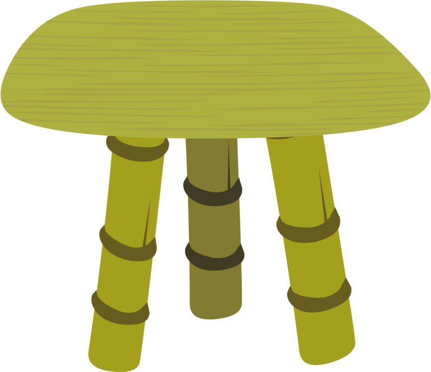 Table Chair Furniture Nipa Hut Bamboo - Bamboo Chair Clipart (867x750), Png Download