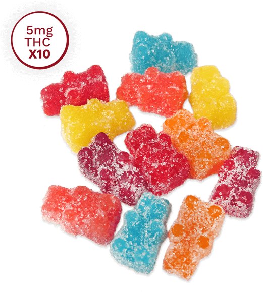 Image Of Erba Edible's Gummy Bears For Sale On The - Orange Jelly Candy (600x600), Png Download