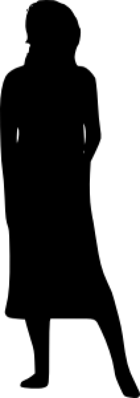 Free Png Woman Silhouette Png - Middle Aged Woman Silhouette (480x1359), Png Download