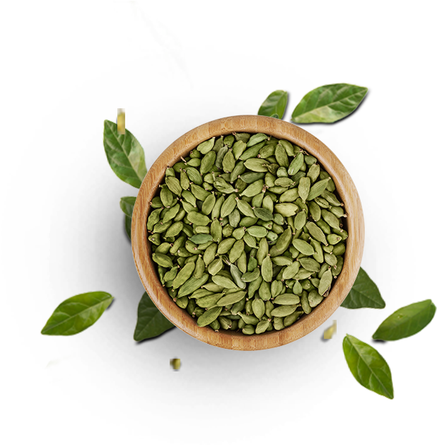 Cardamom - Herbs Top View Png (694x694), Png Download