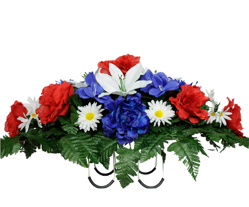 Red, White, & Blue Mix - Bouquet (800x800), Png Download