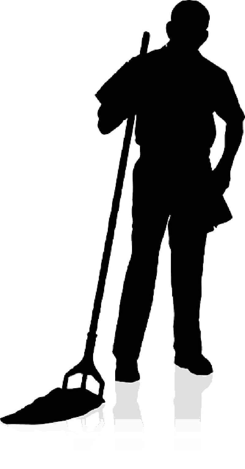 Clipart - Cleaner Silhouette (800x1532), Png Download