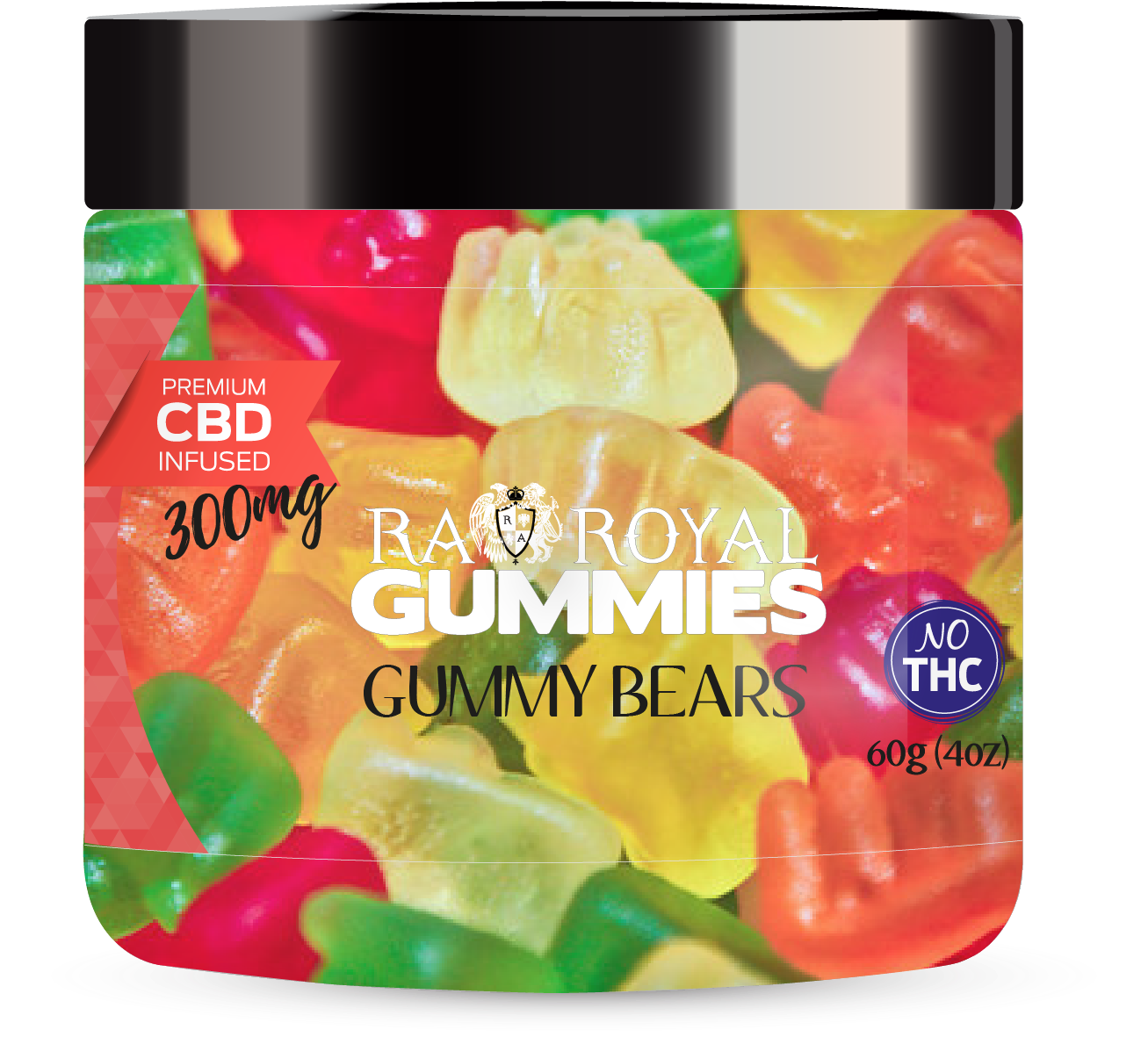 Gummies Jars Gummy Bears - Gelatin Dessert (1571x1571), Png Download