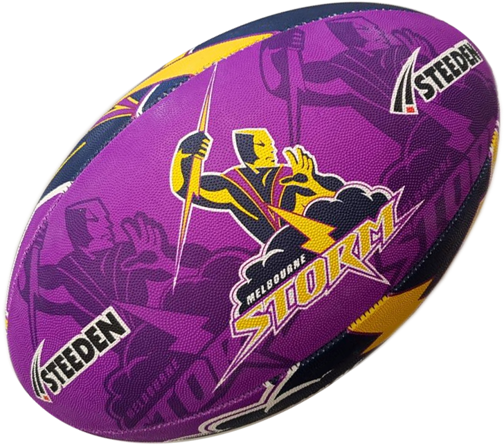 Melbourne Storm Rugby Ball By Steeden - Melbourne Storm (751x689), Png Download