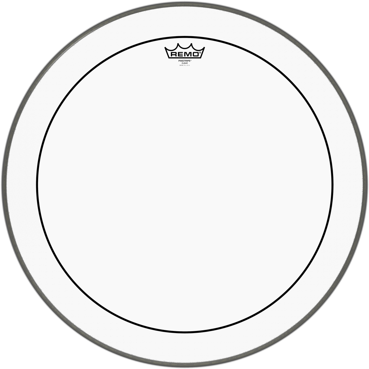 Remo Pinstripe 22" Clear Bass Drumhead - Remo (1280x1280), Png Download